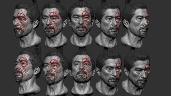 3D Sculpting Hiroyuki Sanada - Image 4