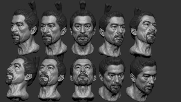 3D Sculpting Hiroyuki Sanada - Image 3